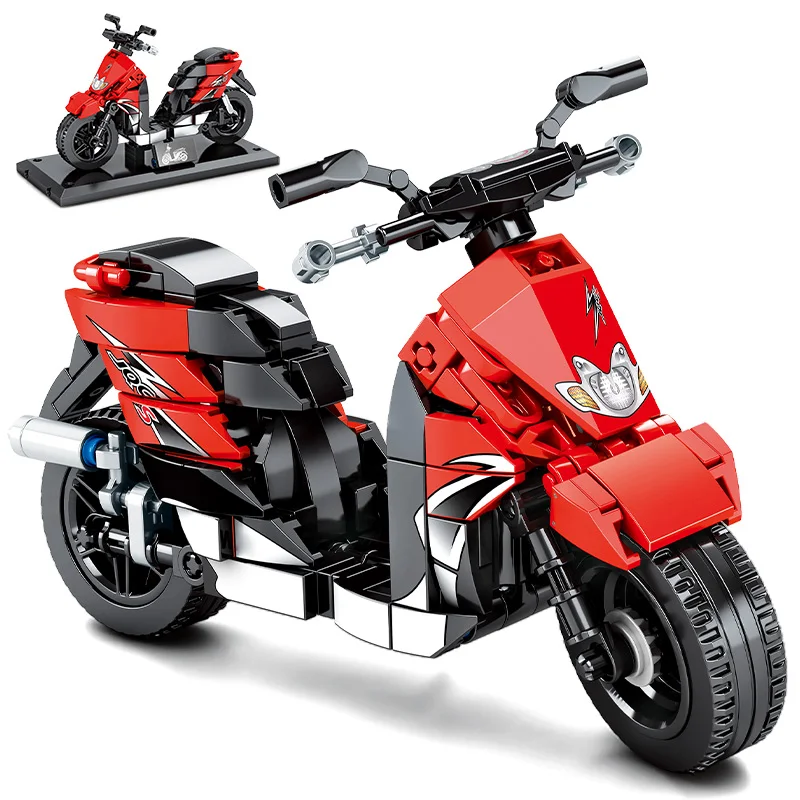 

DIY City Off-road Motorbike Model Building Blocks Motorcycle Assemble Bricks Collect Gifts Toys For Children Boy