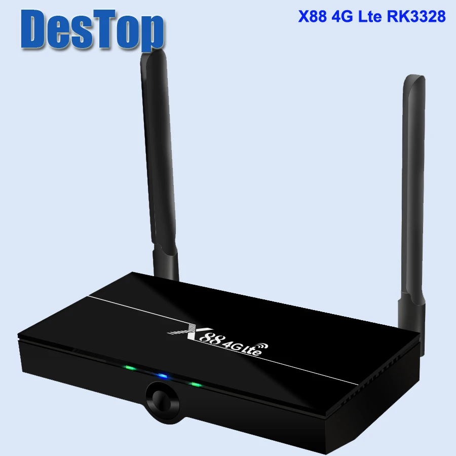 Новая ТВ приставка X88 4G lte Android 7 1 2 Гб ОЗУ 16 помощник RK3328 четырехъядерный процессор