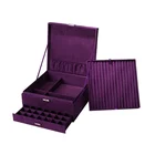 Модная и щедрая шкатулка для украшений из бархата высокого качества с большой емкостью, модный подарок