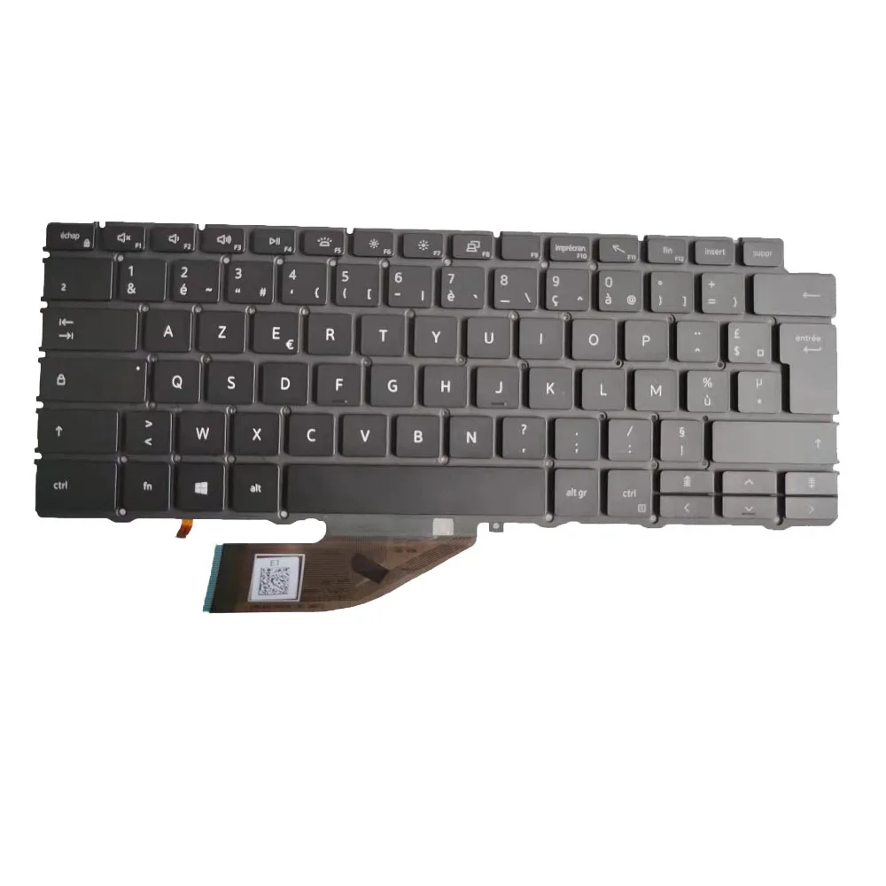 Клавиатура с подсветкой French AZERTY для ПК Dell XPS 13 7390 2-in-1 0D4KM6 D4KM6 CN-0D4KM6 FR Euro замена клавиатуры NSK-ET0BC.