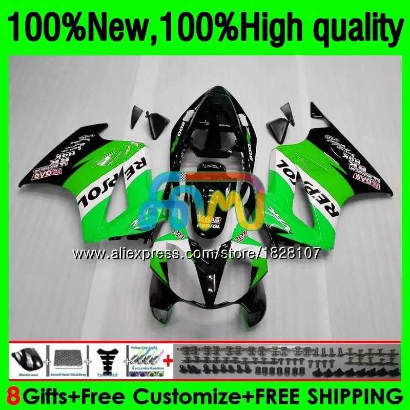 

Комплект для HONDA перехватчик VFR800R VFR800 98 99 00 01 151BS.78 ПВП 800RR 800 RR Repsol зеленый VFR800RR 1998 1999 2000 2001 обтекатель