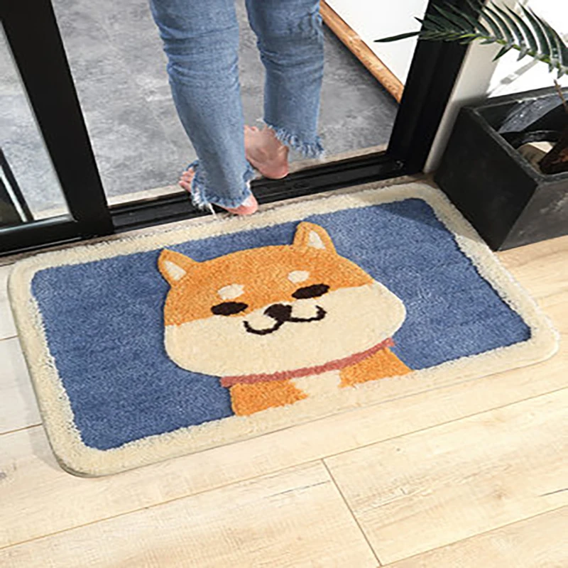 

Simple Bathroom Non Slip Mat Door Household Bedroom Bedside Carpet Absorbent Lovely And Comfortable Children Like Firewood Dog