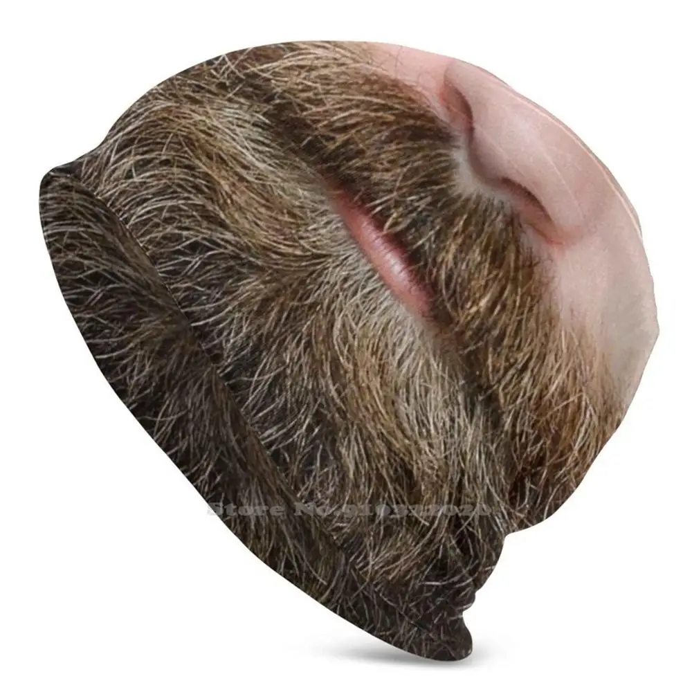 

Beard Warm Stretch Windproof Cap Headgear Mixedesigns Fun Health Motives Funny Claims Modern Cool Human Beard Hair Schnauzer