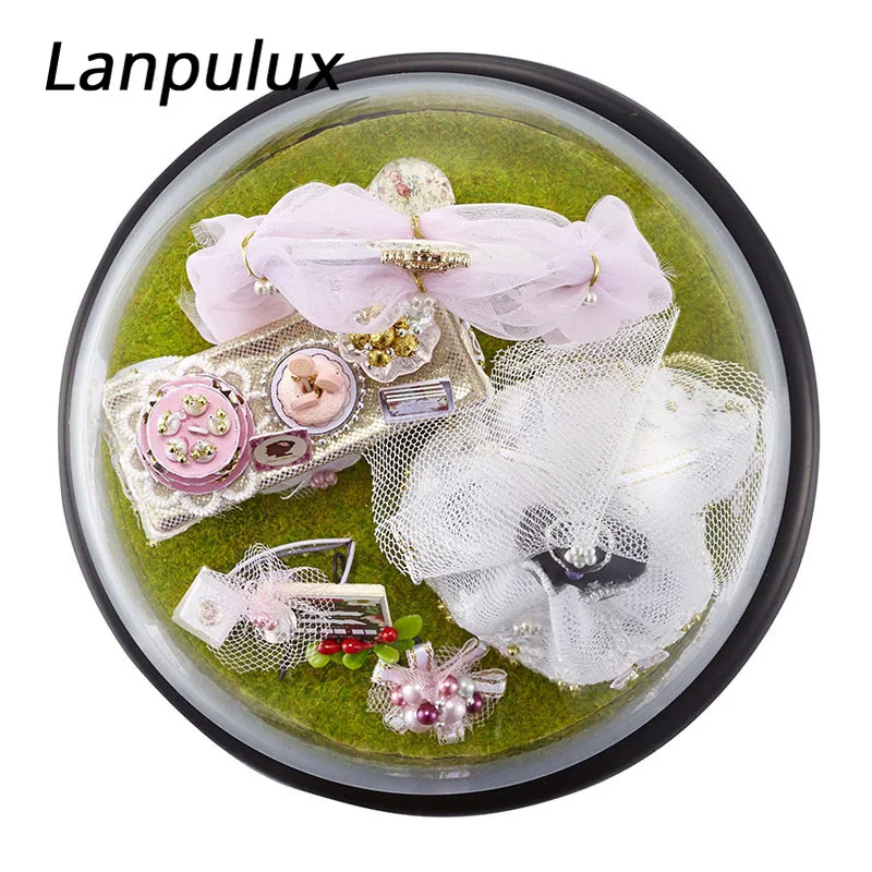 Lanpulux, сделай сам, стеклянный шар, Ночной светильник, микро пейзаж, Романтический, Свадебный, светодиодный, для украшения спальни, декоративный светильник ing, подарки для девушки