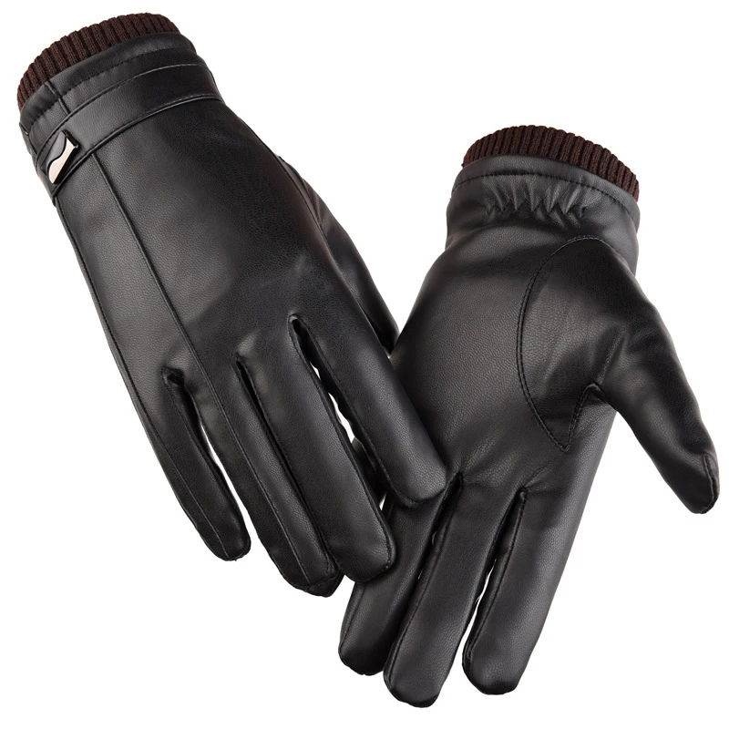 SEWS-Men's Winter Press Screen Gloves Leather Warmer Cycling Texting | Спорт и развлечения