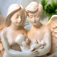 wedding gift resin character decoration three family angel creative living room new house decoration