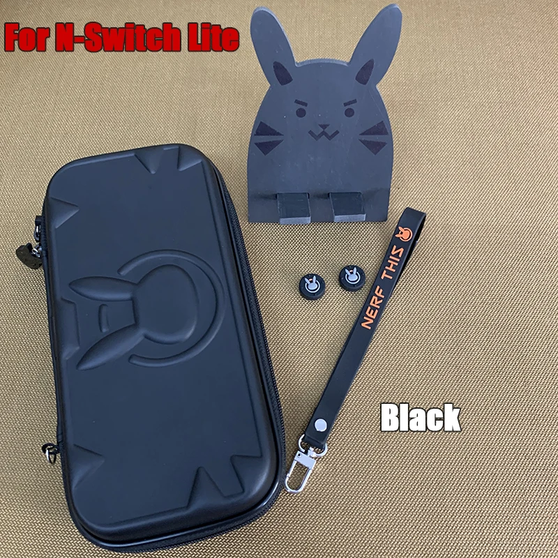 Switch Lite Black Для nintendo Switch/Lite аксессуары сумка для хранения Защитный чехол Для nintendo переключатель Lite Mini 16 игр+ закалённое защитное стекло - Цвет: Switch Lite Black