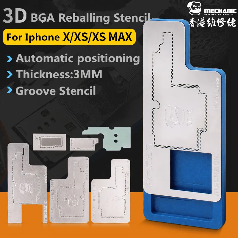 3d трафарет MECHANIC для iPhone X/XS/XR/XS MAX реболлинга средний слой паз|Детали инструментов|