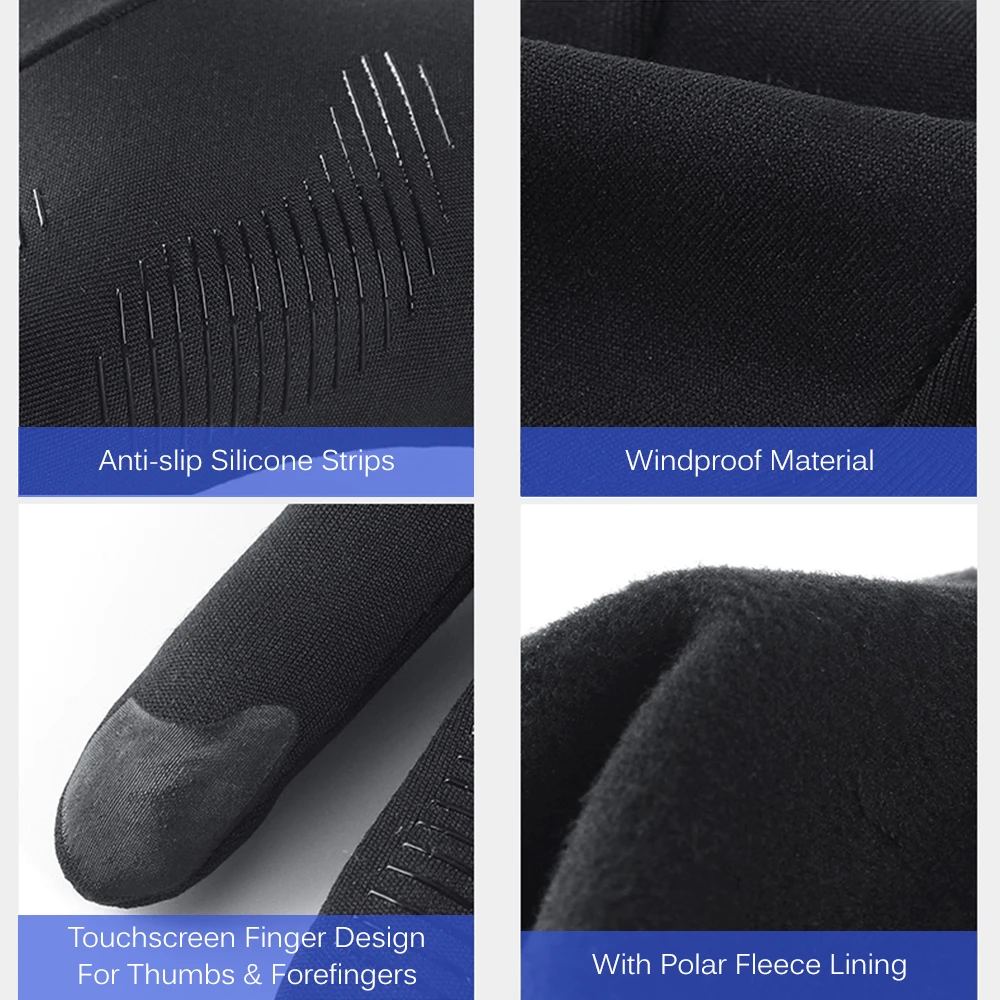 Зимние теплые перчатки для мужчин и женщин мужские сенсорного экрана
