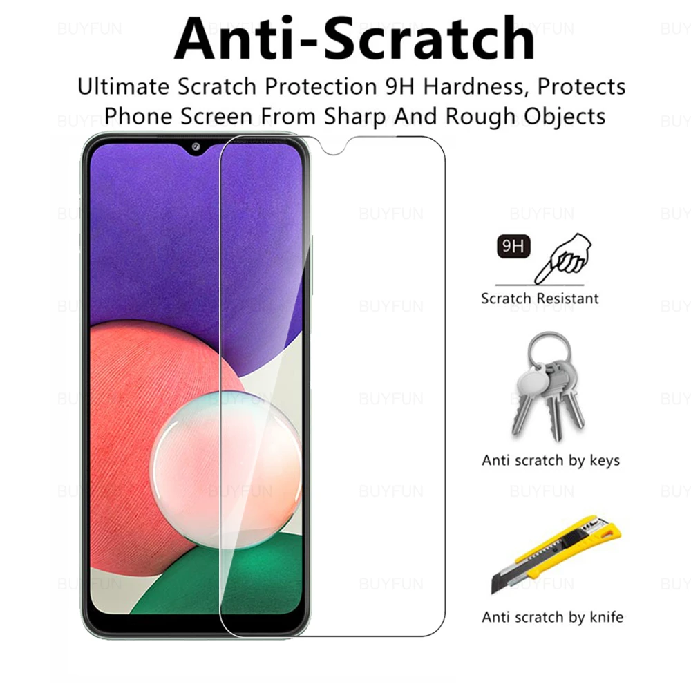 6in1 screen tempered glass protector for samsung galaxy a22 a32 a52 a52s a72 4g 5g a12 a53 a13 4g canera lens protective film free global shipping