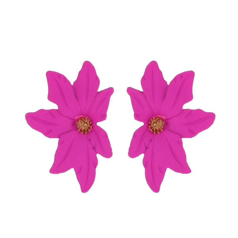 

Japanese and Korean Fashion Simple Femininity Flower Sweet Color Petal Earring Accessories