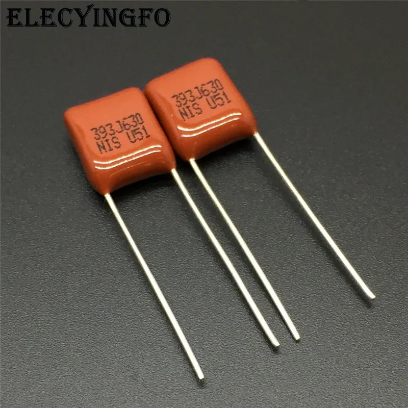 Конденсатор NISSEI 10/100 шт. Япония CBB MMX 630 в 393 J 5% 0 039 мкФ 39 НФ шаг = 7 5 мм