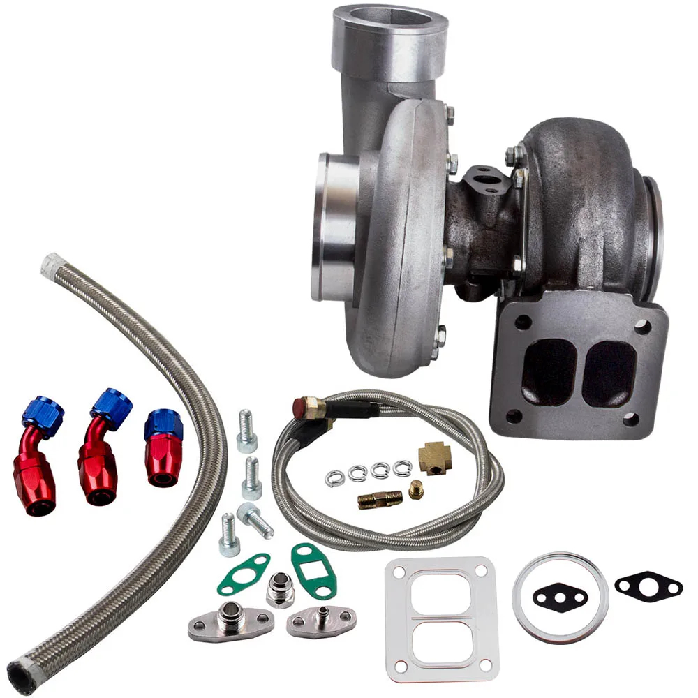 GT45 Большой универсальный турбо Турбокомпрессор 1 05 A/R V BAND T4/T66 600 + HP подачи масла