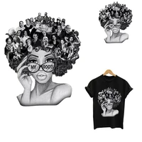 black women my roots stickers iron on transfers for clothing thermoadhesive patches applique free shipping custom patch tops diy