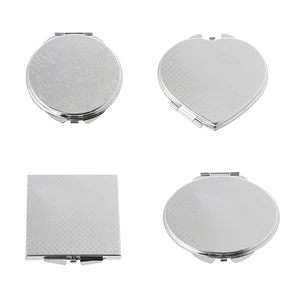 Портативное женское зеркало для макияжа из нержавеющей стали с карманом для рук складное косметическое зеркало для макияжа маленькие разные формы двойные
