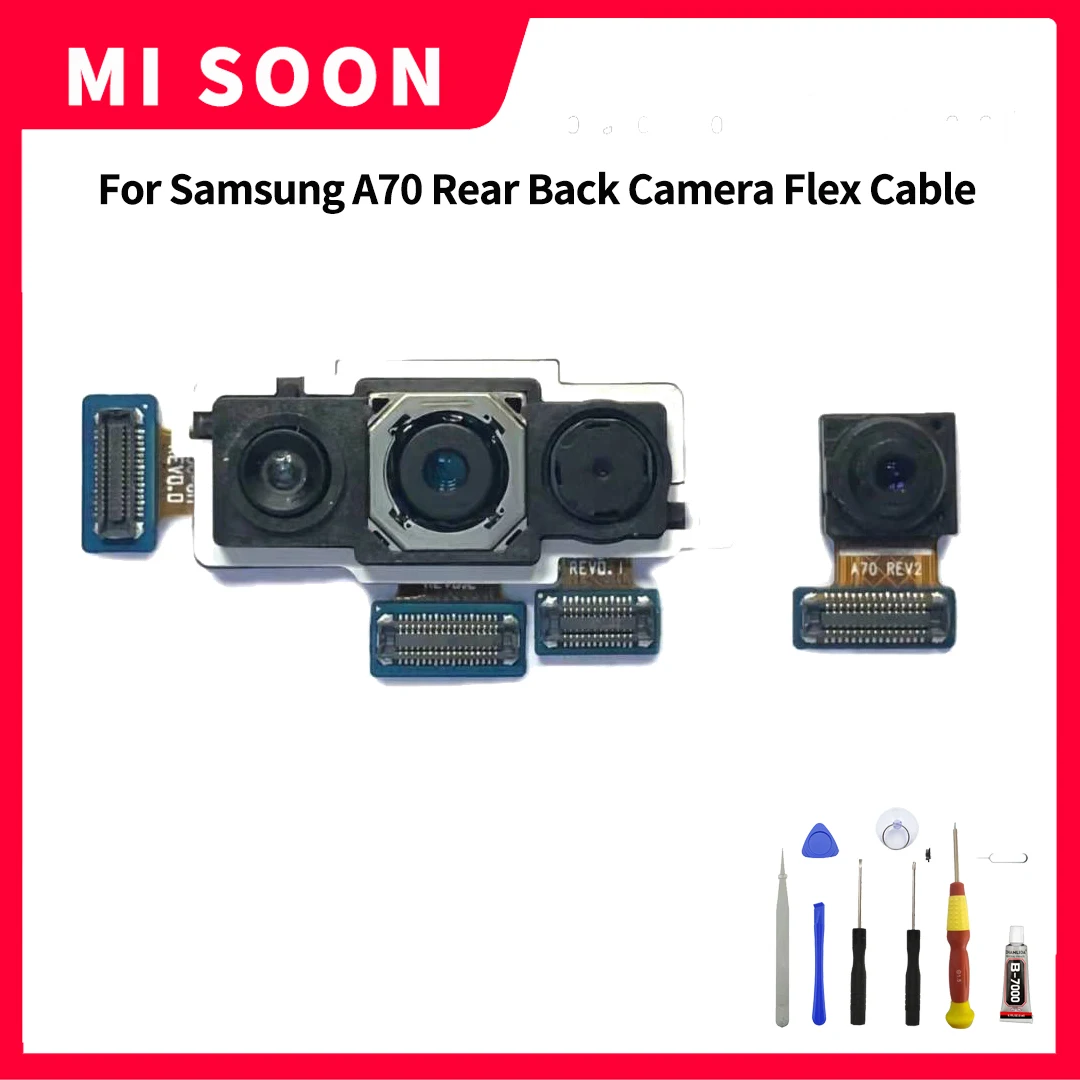 Гибкий кабель для задней и передней камеры Samsung A70, запасные части для модуля камеры Samsung A70, инструменты для ремонта
