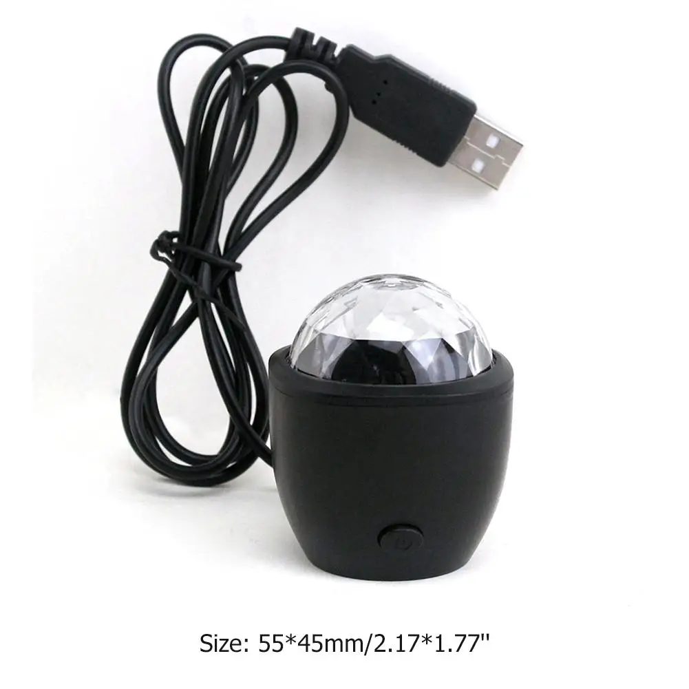 

Portable Magic LED Ball Lamp ABS USB Music Voice Activated Vehicular Atmosphere Stage Effect Lights for DJ Party Bar