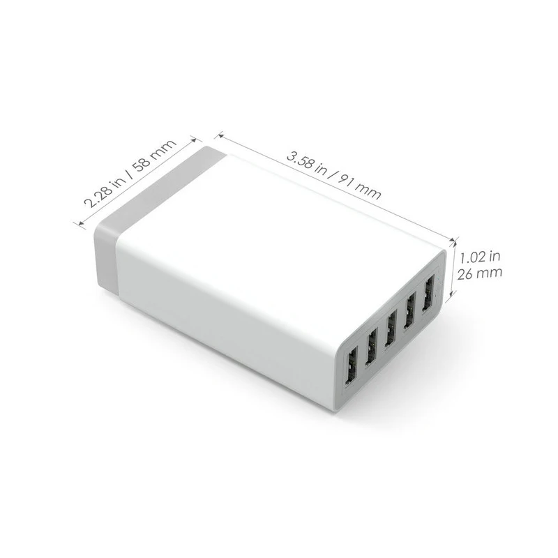 Подходит для iPhone Xiaomi быстрое зарядное устройство 5 USB адаптер питания вилка EU/US/UK/AU
