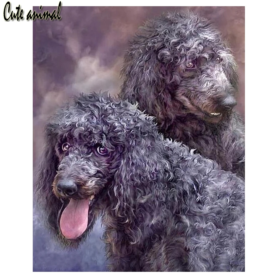 Милые животные собаки полный квадрат Круглый Алмаз картина 5d сделай сам вышивка