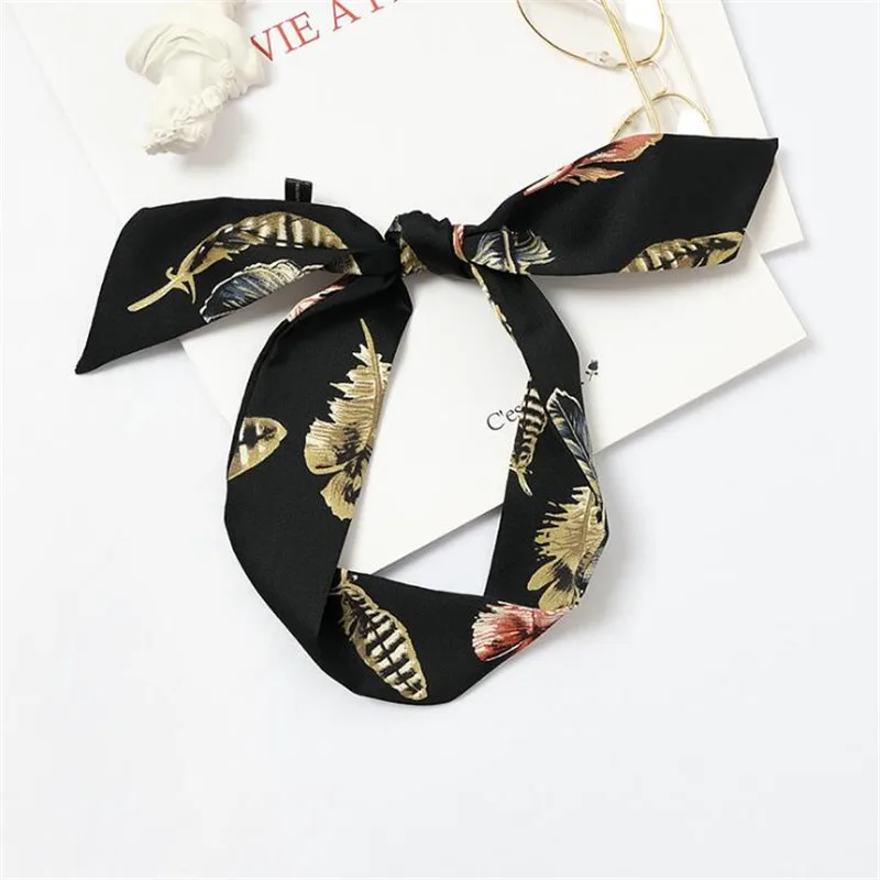 

New Mid-length Scarf Scarves Women Hair Ties Spring Autumn And Summer Korea Joker Wrist Ribbon Long Bag Belt Headband Hair Scarf
