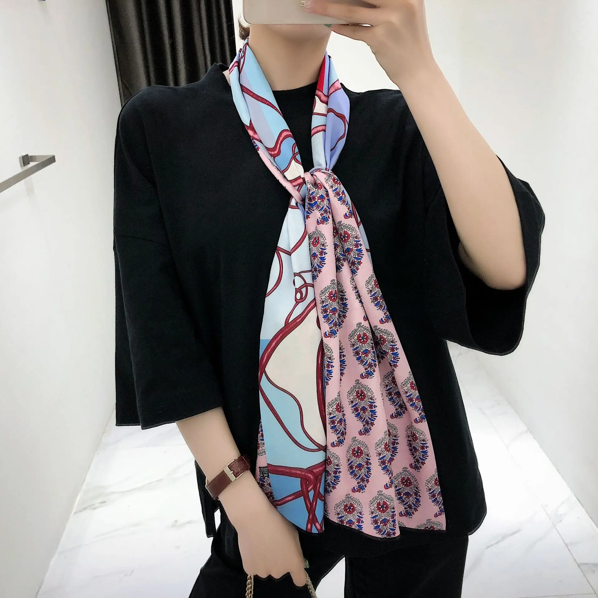 Новый дизайн 2019 роскошный брендовый двухуровневый саржевый женский модный шарф