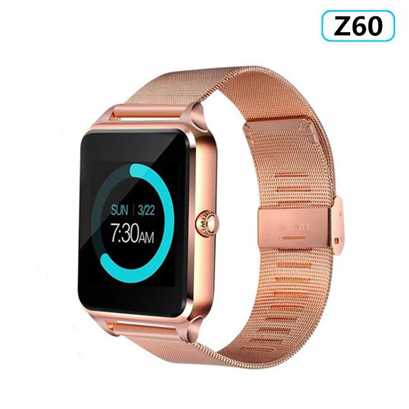 Z60 Смарт-часы GT08 Plus металлические часы со слотом для сим-карты Push Message Bluetooth подключение Android IOS Телефон Smartwatch PK Z90 - Цвет: Z60 Gold
