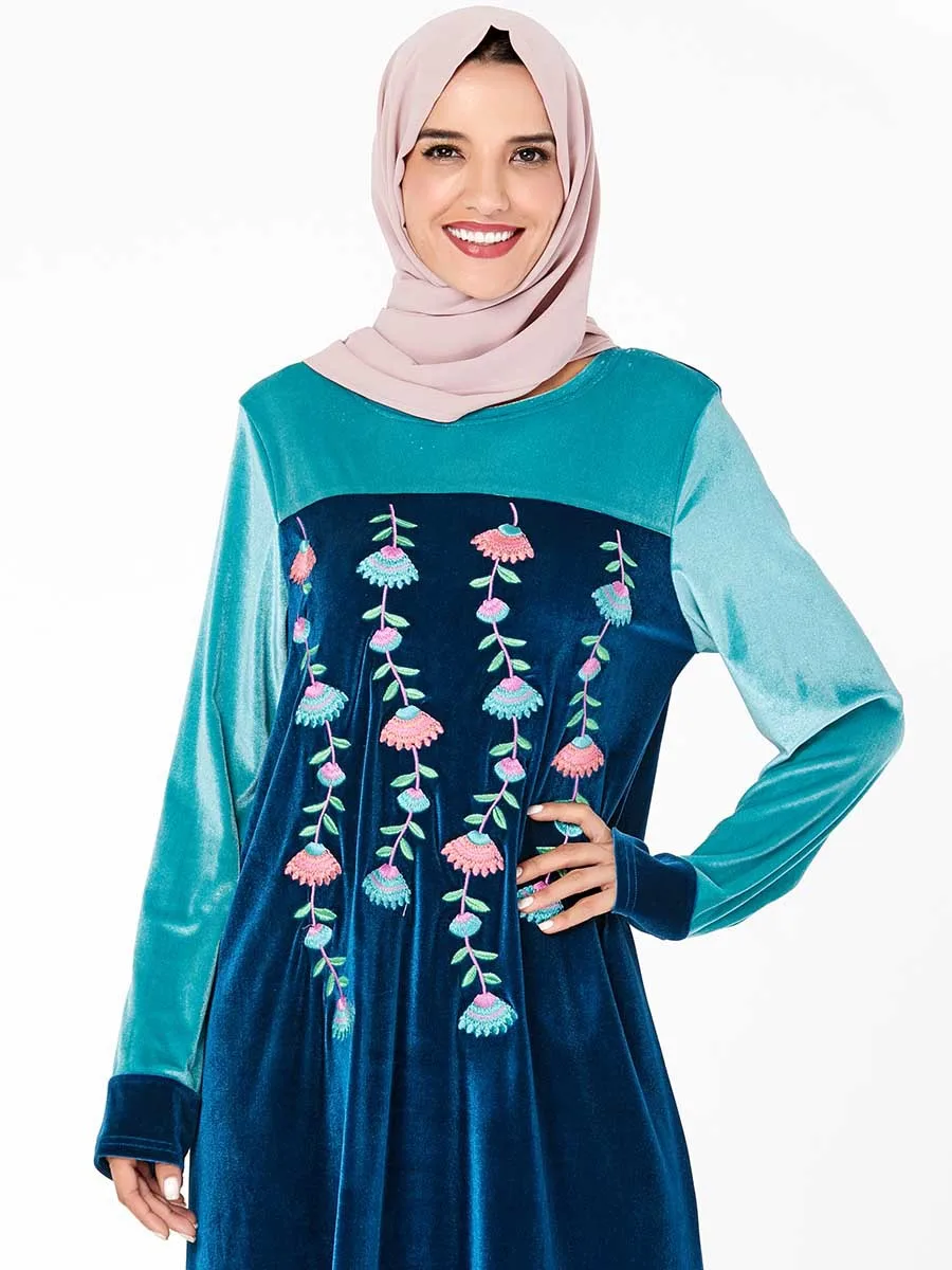 Мусульманская одежда бархатное мусульманское платье для женщин абайя