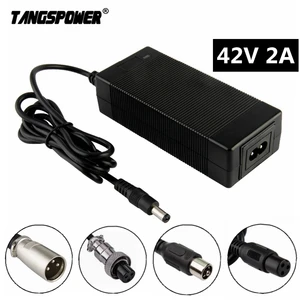 42v 2a lithium battery charger for 36v li ion battery pack electric bike scooter charger for xiaomi m365 accessories free global shipping