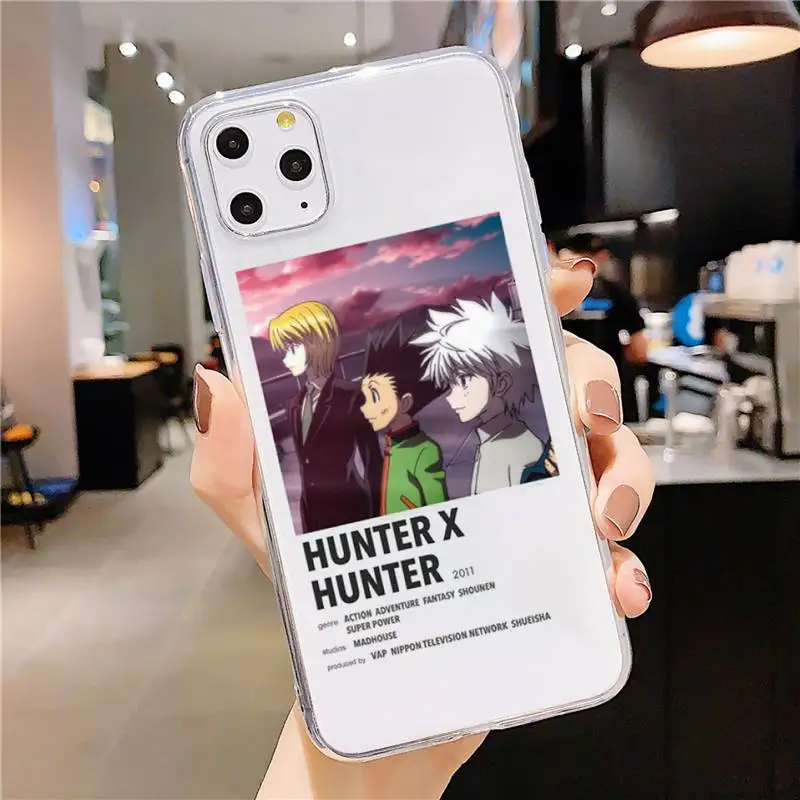 

Hunter x hunter Anime Phone Case Transparent soft For iphone 5 5s 5c se 6 6s 7 8 11 12 plus mini x xs xr pro max