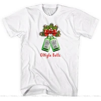 gingle bells christmas tops tee t shirt gin tonic fan gift idea present men lady l360 round neck tops t shirt