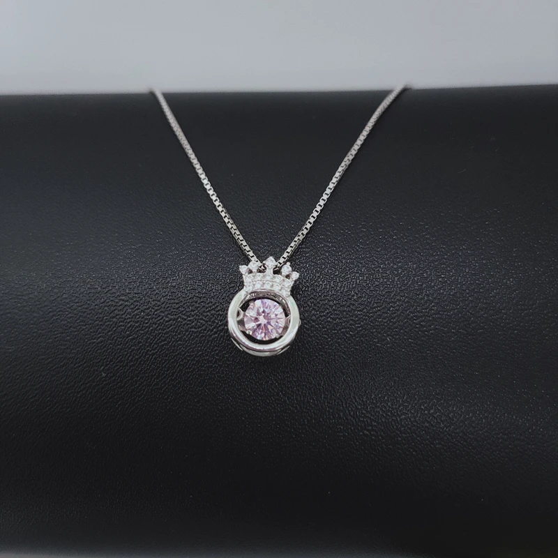 

Trend Jewelry 18k Gold Plating Crown Pendants With Chain 925 Silver Necklace For Sales