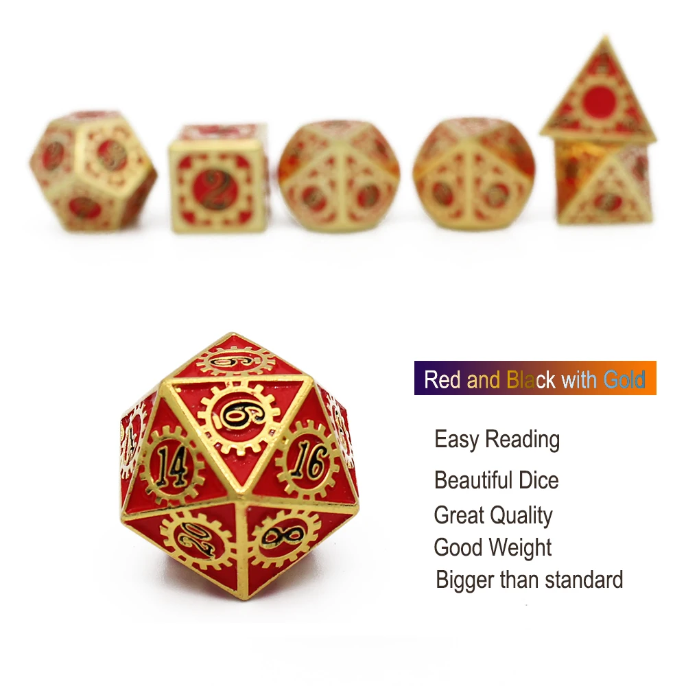 2020 новые Dnd металлические игральные кости RPG MTG для настольных RPGs игр D20 D12 D10 D8 D6 D4