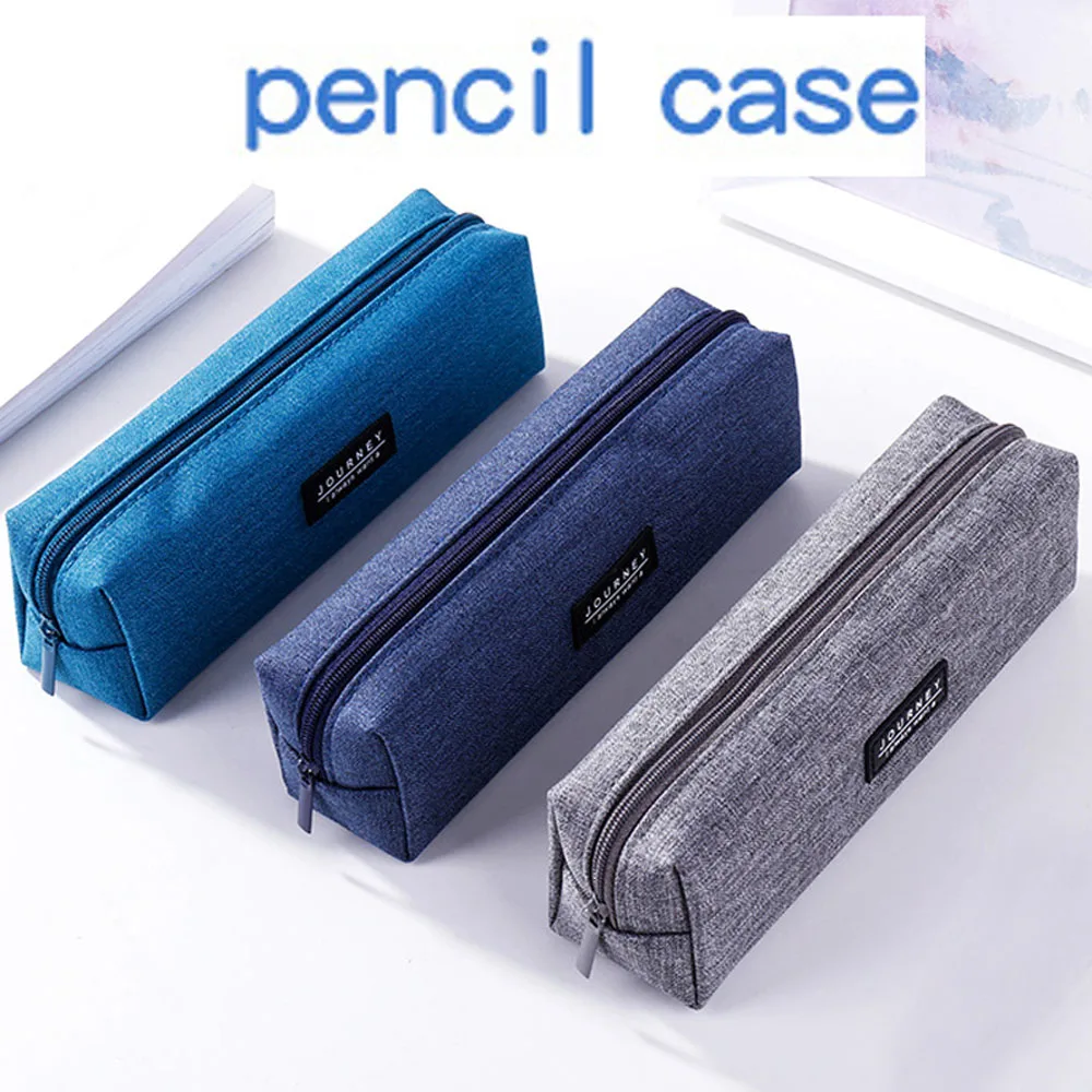 

2 Pcs New Large Pencil Case Big Capacity Boy Girl Pencil Pouch Stationery Canvas Pencil Bag School Supplies pencil storage bag