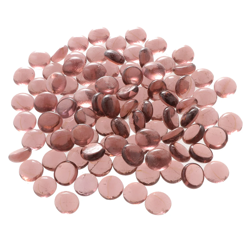 Transparent Pink as 100 шт прозрачные шарики, аквариум галька для аквариума стол разброс декор, приблизительно 12-17 мм размер смешанный - Цвет: Transparent Pink as