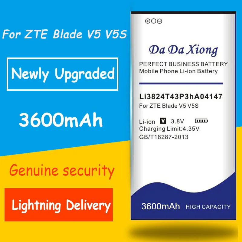 Бесплатная доставка 3600 мАч Li3824T43P3hA04147 аккумулятор для ZTE Red Bull V5 S N9180 U9180 V9180 n918