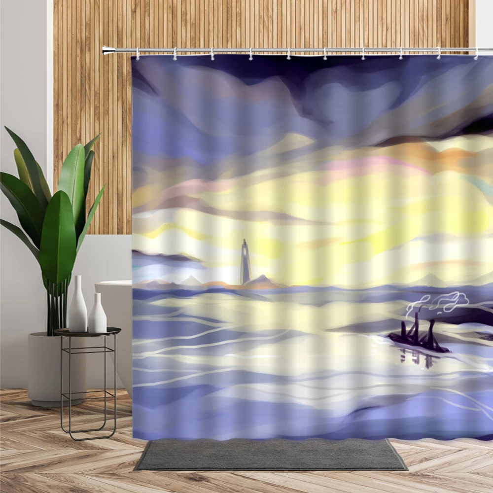 Цветная занавеска для душа с изображением звездного неба абстрактный морской