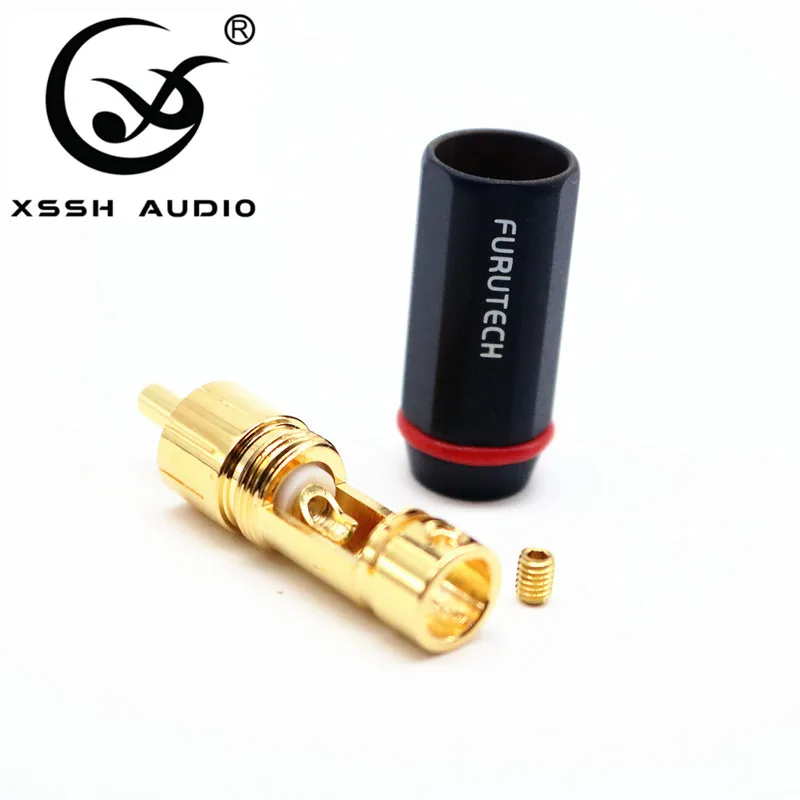 4 шт. FURUTECH XSSH аудио DIY HI-Fi HI-END аудио-видео кабель переменного тока 7 мм позолоченный разъем RCA
