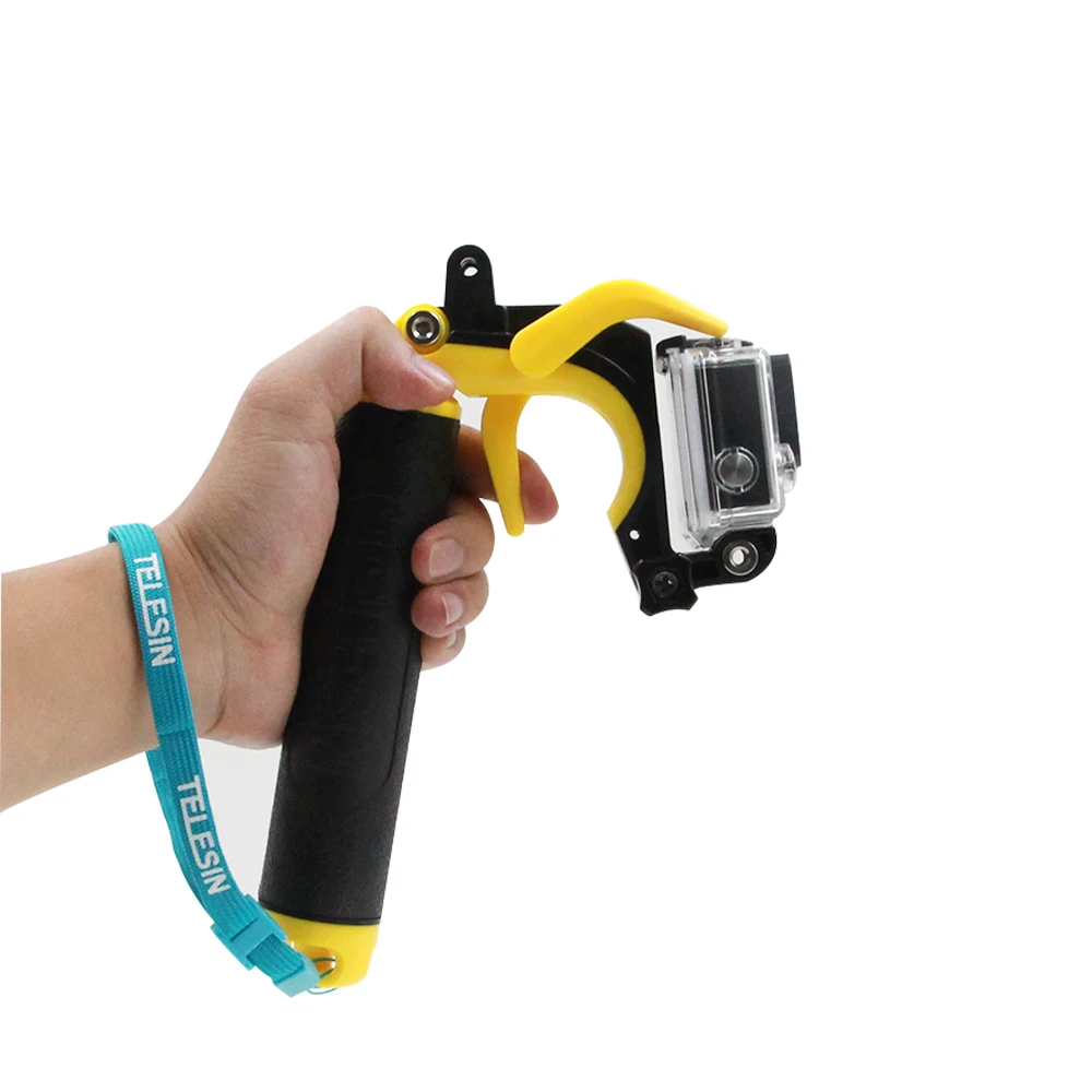TELESIN " Купол порт 30 м Водонепроницаемый Поплавок ручка для GoPro Hero 4 3 3+ камера Подводный для GoPro корпус аксессуары
