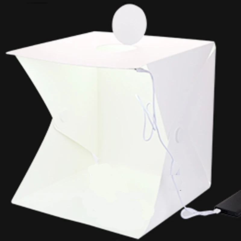 Baolyda Whitebox фотобокс освещение 40*40 2LED мини лайтбокс фотостудия комплект для фотосъемки световая коробка с 4 цветными фоном