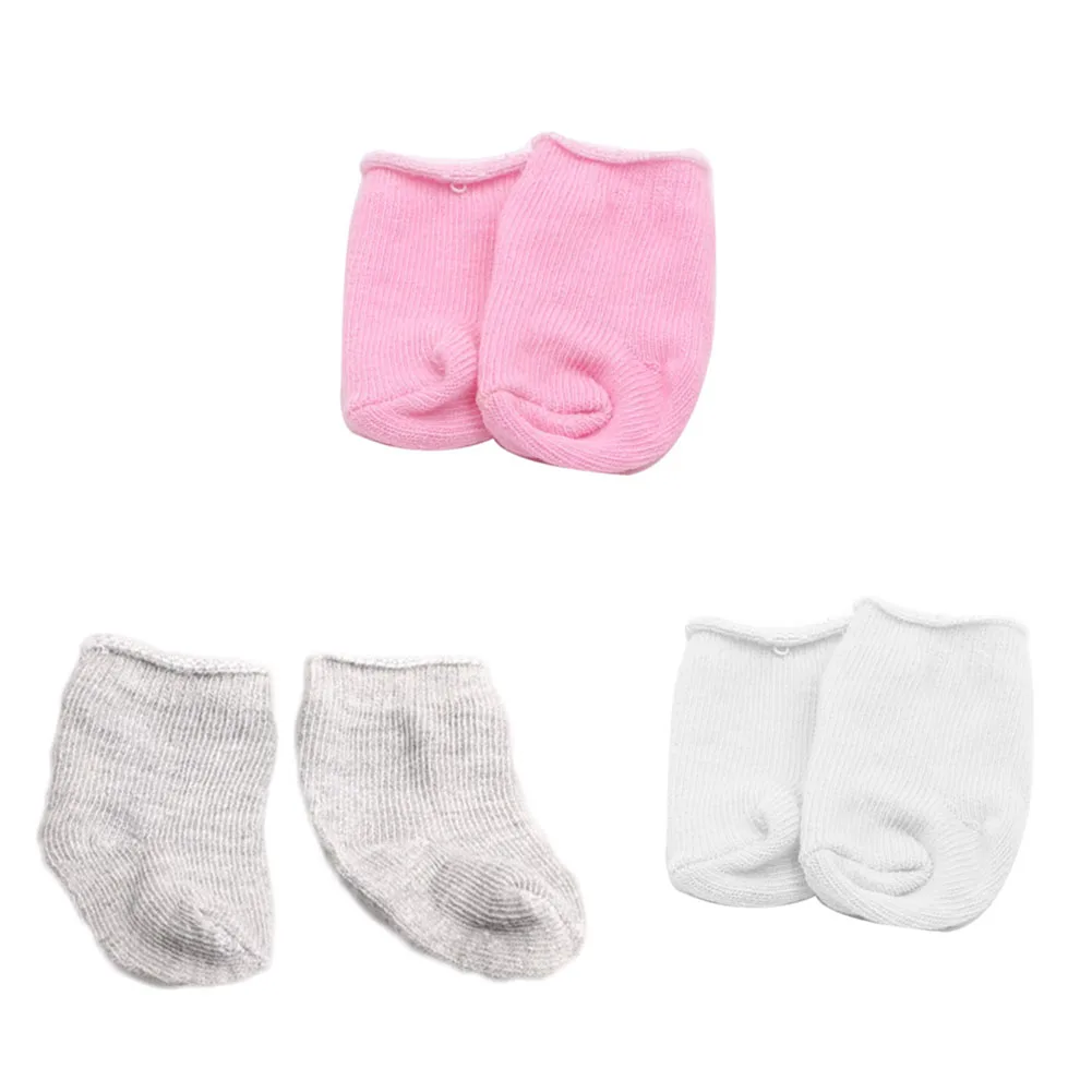 

1 Pair Fits Girl Doll Clothes & More, 18 Inch Doll Socks Pink Color Sock Baby Doll