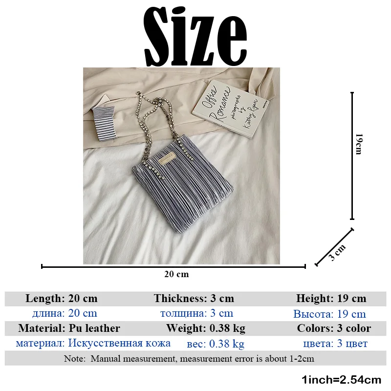 

2020 Luxury Style Women Tote Korean-style New Fashion Leather PU Shoulder Bag Women's Large Cross-body Metal Chain