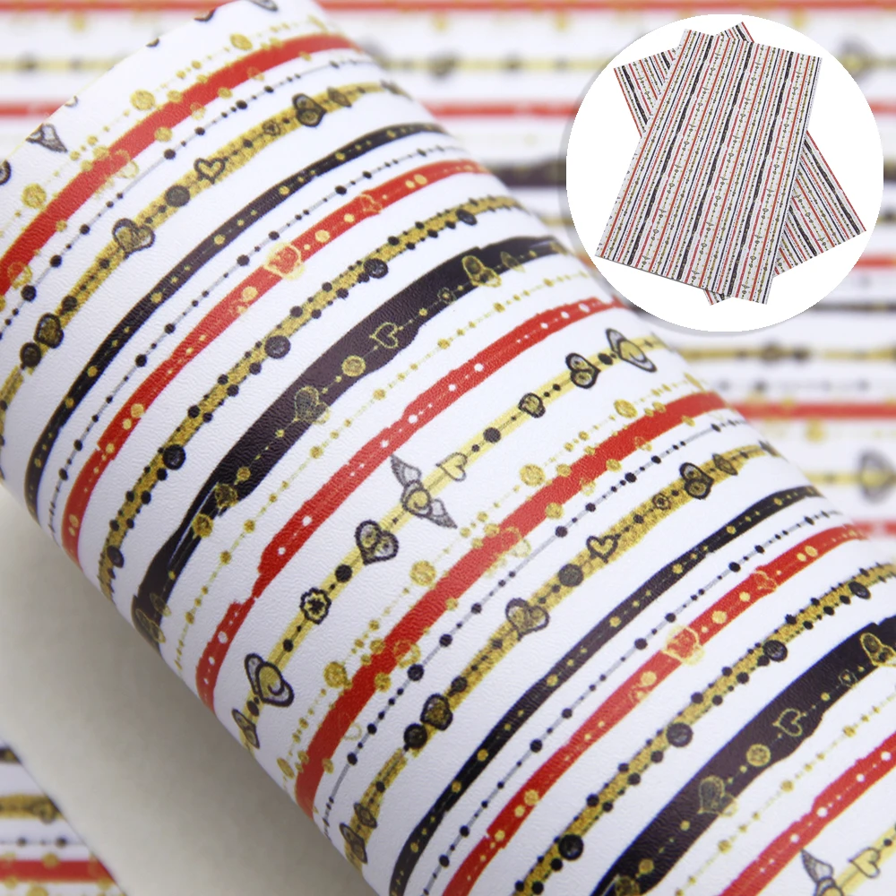 Гладкие листы из искусственной кожи с принтом в виде сердца на День святого