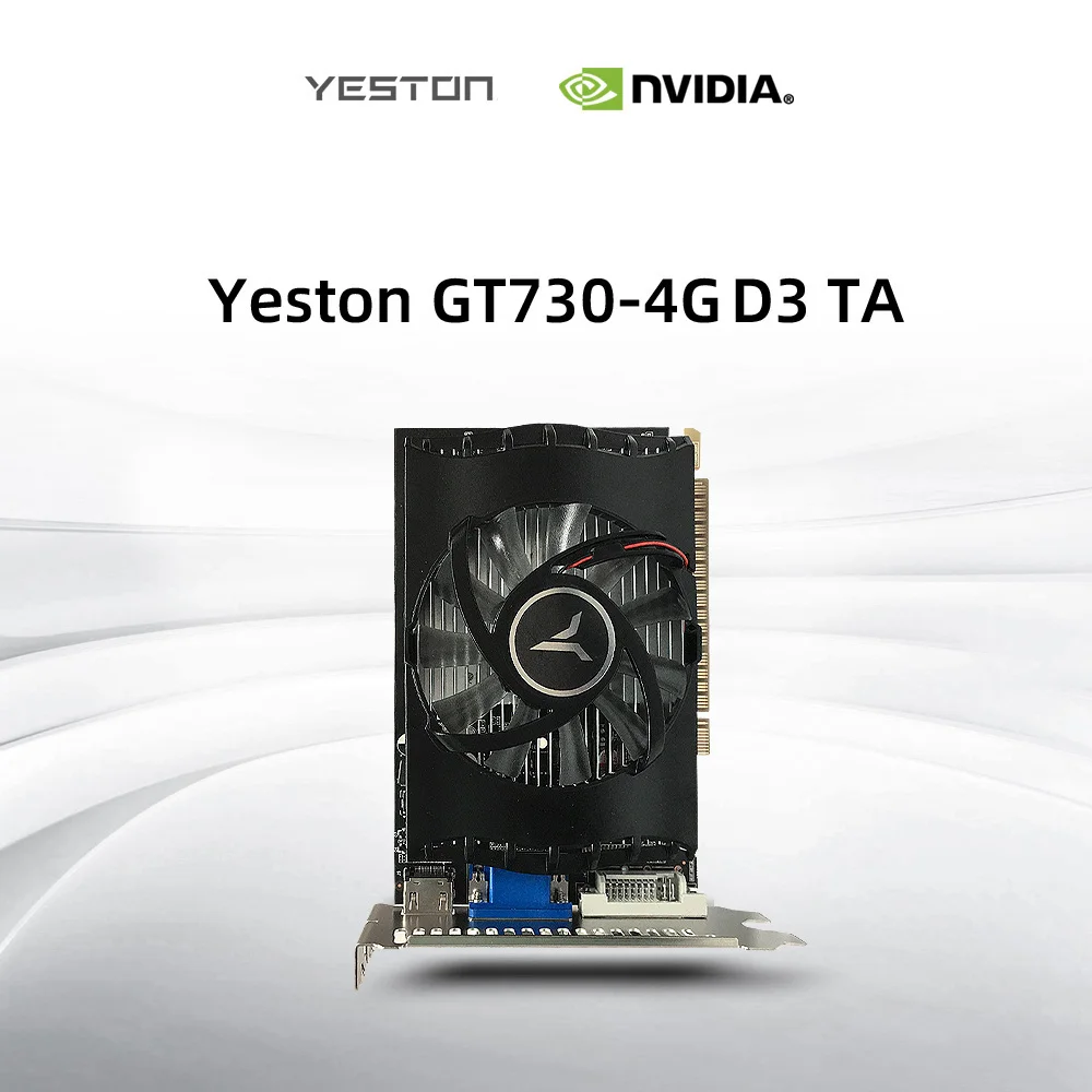 Yeston GT730-4G D3 TA видеокарта с частотой 902/1333 МГц 4G/DDR3/64 бит памяти HD + DVI VGA выходные