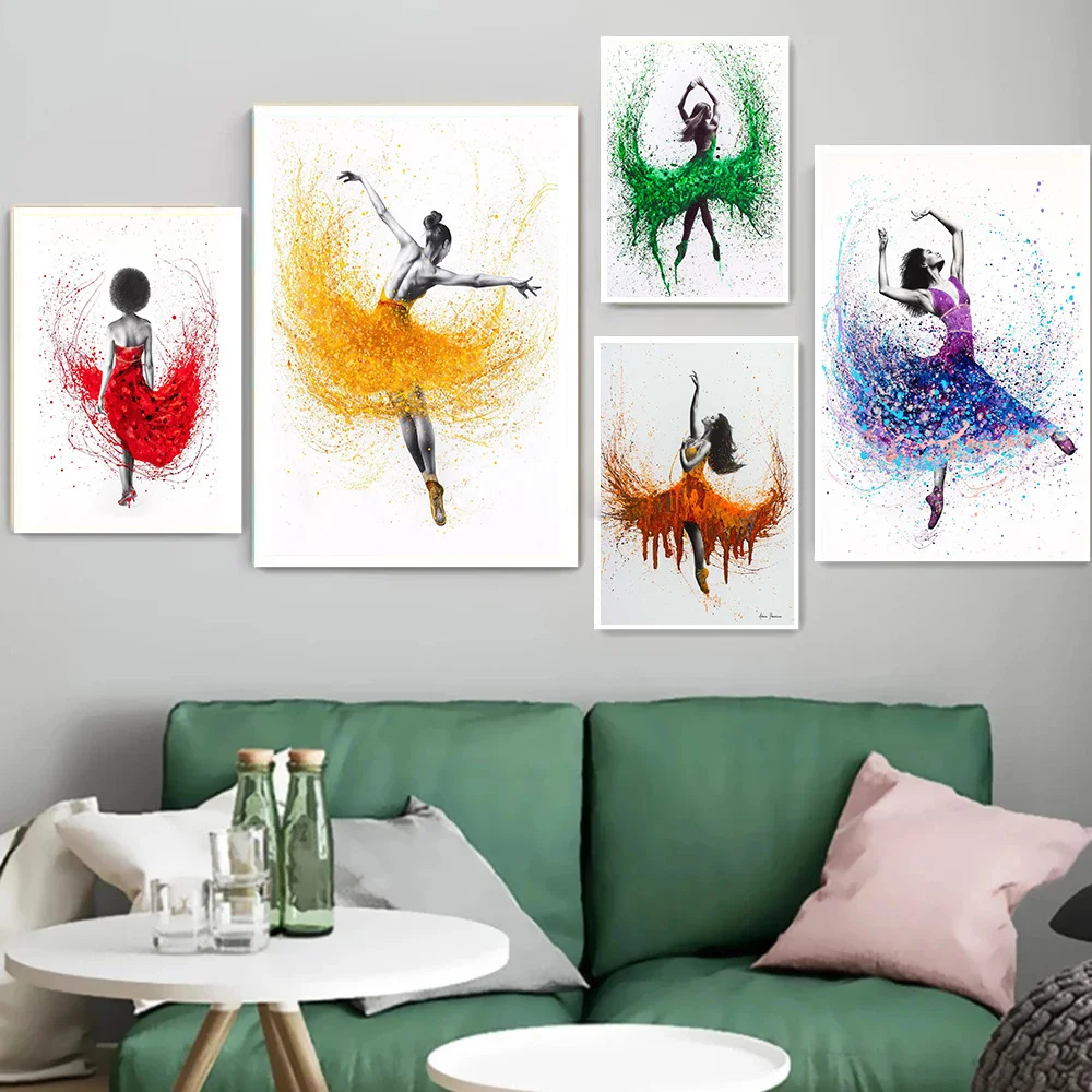 

Dancing girl Wall Painting Colorful Abstract Portrait Poster and Prints Modern Wall Art Picture on Canvas For Home Decoration