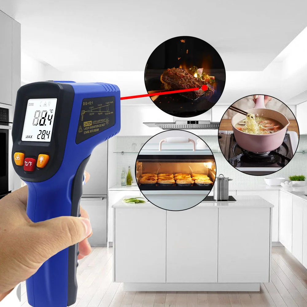 Цифровой пищевой инфракрасный термометр Бесконтактный измеритель температуры