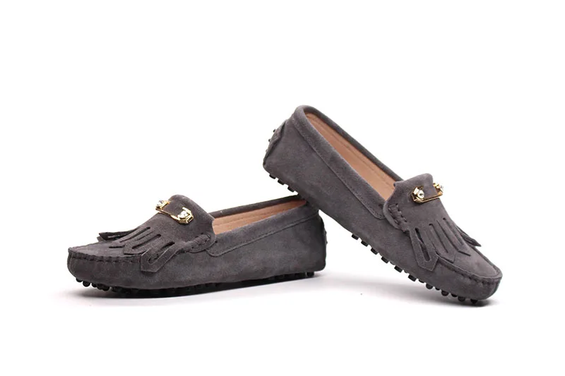 2021 Fashion Women Genuine Leather Flat Shoes Handmade Moccasins Lady Leather Loafers Casual Driving Shoes Women Flats Shoes