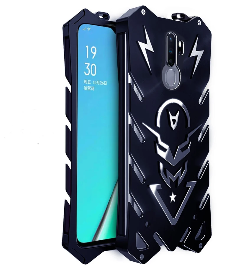 

Zimon Luxury New Thor Heavy Duty Armor Metal Aluminum Phone Case For OPPO A9 2020 A5 2020 A11X Pro Back Case
