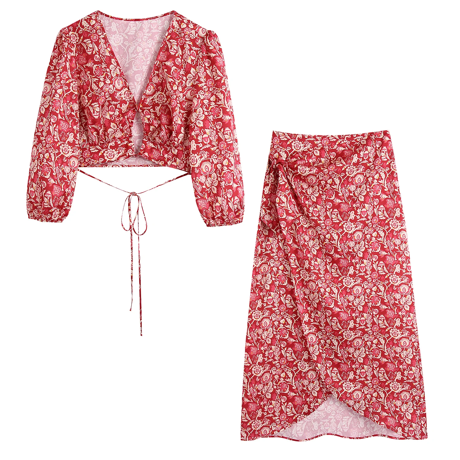 

JC·KILIG 2021 Solid Print Sexy Goblin top and Sexy Skirt B1837-1838
