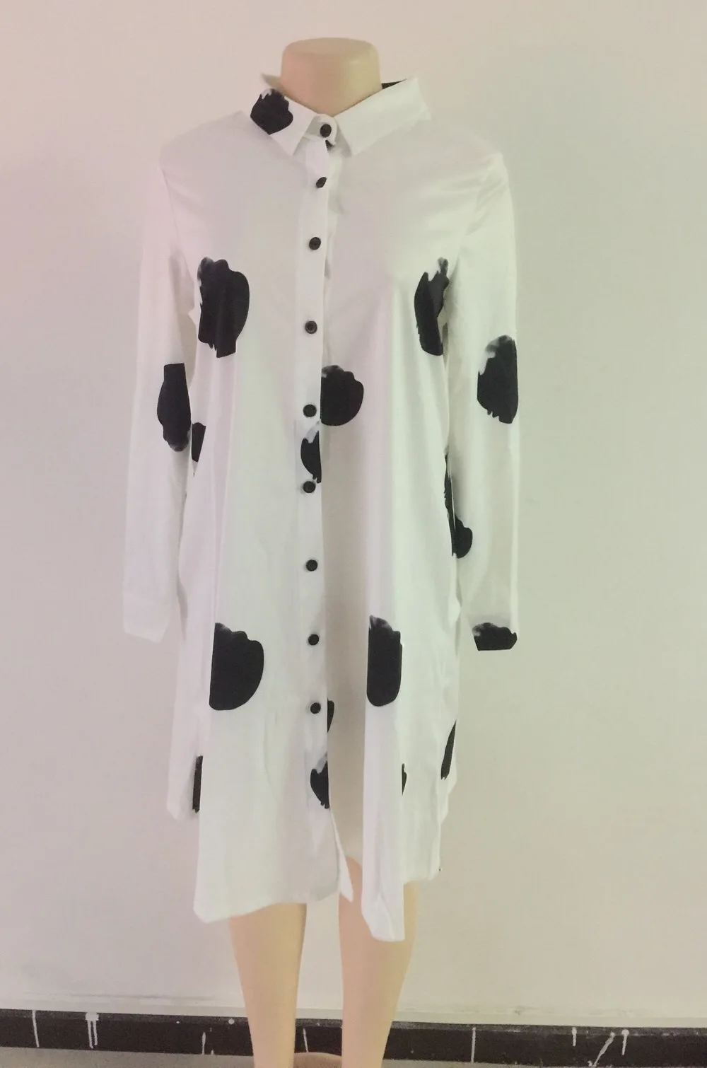 

African Dresses for Women Turn Down Collar Print Maxi Summer Dashiki Dress Knee-length Africaine Femme Office Ladies Vestidos