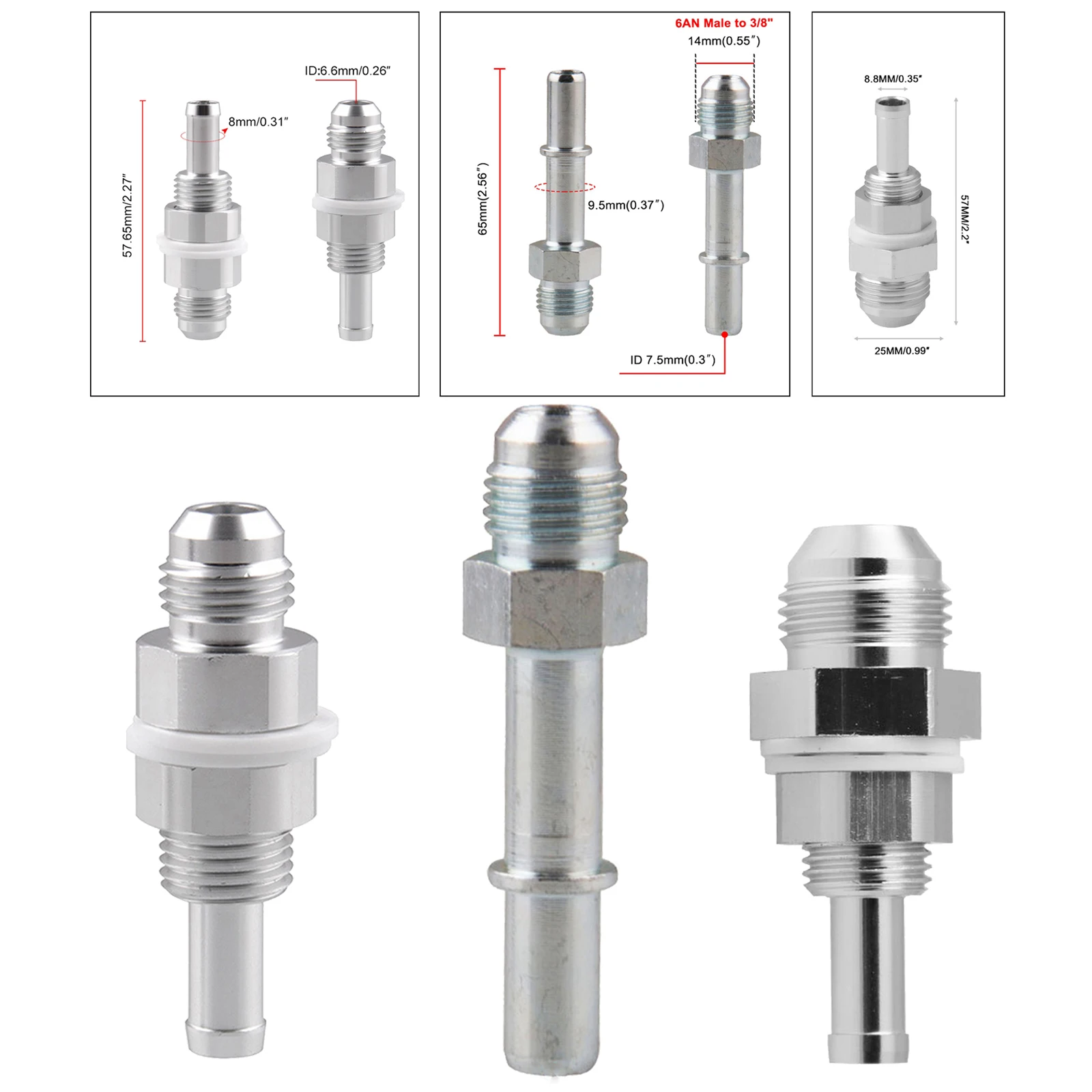 

Oil End Fitting Adaptor Precision Machining Silver Anode Surface Leak-free